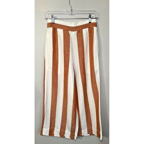 Madewell Pants - Madewell Womens Huston Pull On Wide Leg Crop Pants Sz‎ XS Linen Blend